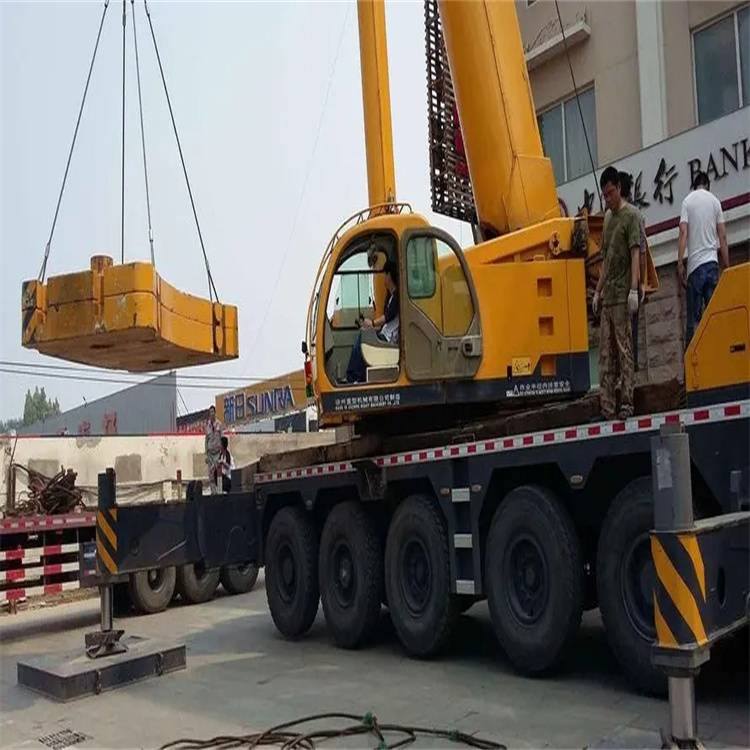 武汉当地吊车出租|机器吊装|75吨|工厂搬迁服务